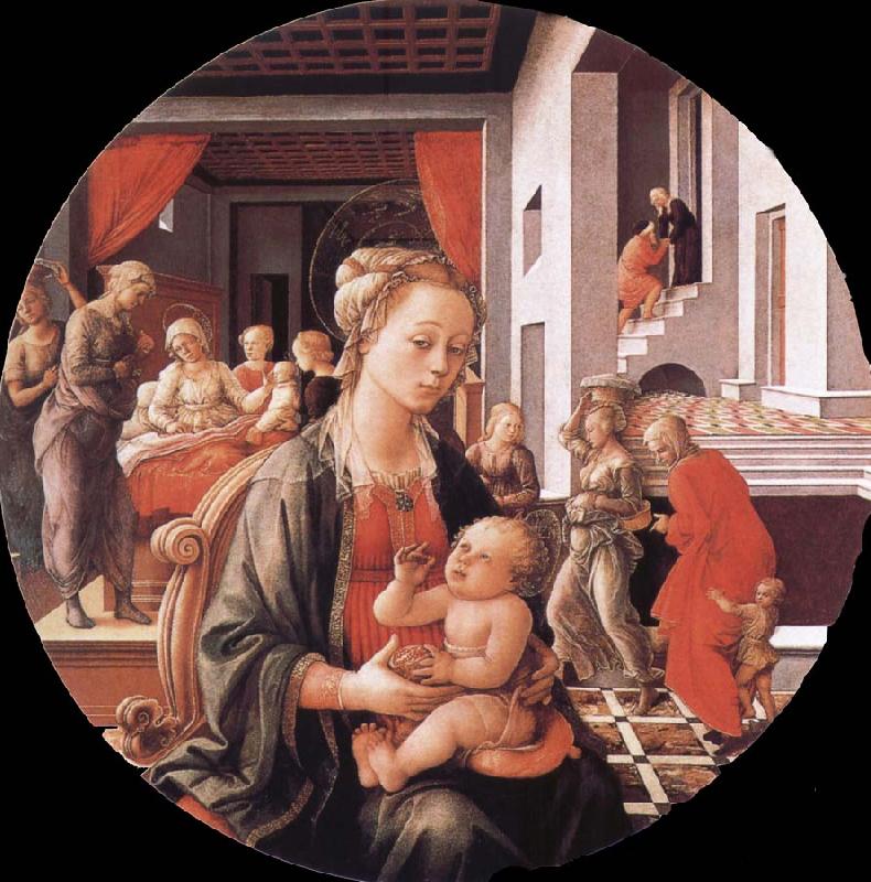 Filippino Lippi Virgin with the Child and Scenes from the Life of St Anne